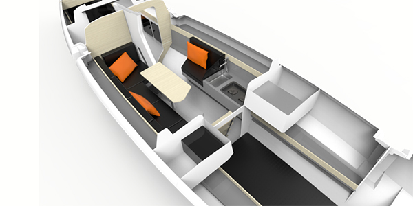 corsair trimaran interior