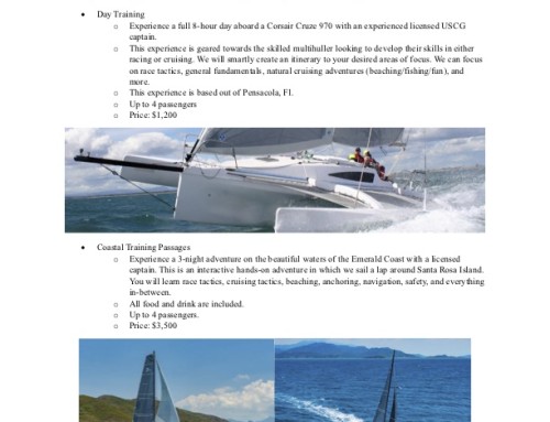 Advanced Training on a Trimaran